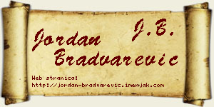 Jordan Bradvarević vizit kartica